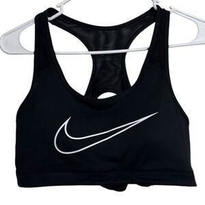 Nike Black Medium Impact Racerback Sports Bra
